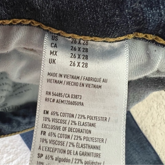 American Eagle Jeans Women's Size 26x28 Flex Skinny Blue Denim Medium Wash - Picture 7 of 9